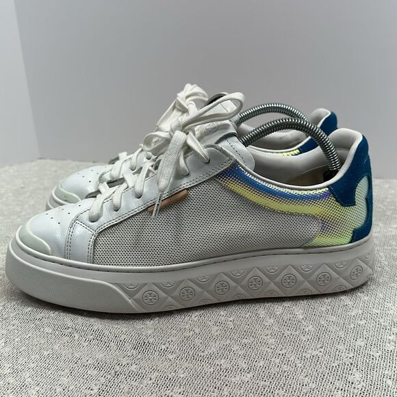 TORY BURCH Ladybug Lace Up Low Top Sneakers Shoes Women's 10.5 - Picture 7 of 12